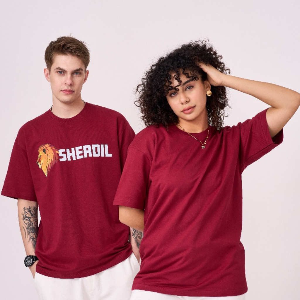 Unisex maroon color 100% Cotton drop shoulder graphic TShirt. Premium heavy fabric drapes very well over your frame & is a great choice for evening wear.