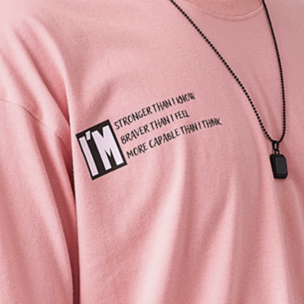 Peach color 100% Cotton oversized graphic TShirt with motivational & inspirational graphics. 